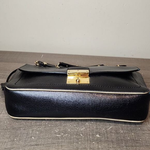 Marc Jacobs Polly Bag Black Leather Gold Chain Shoulder Crossbody Purse - Picture 12 of 16